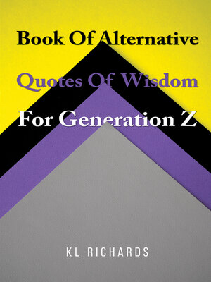 cover image of Book Of Alternative Quotes Of Wisdom For Generation Z